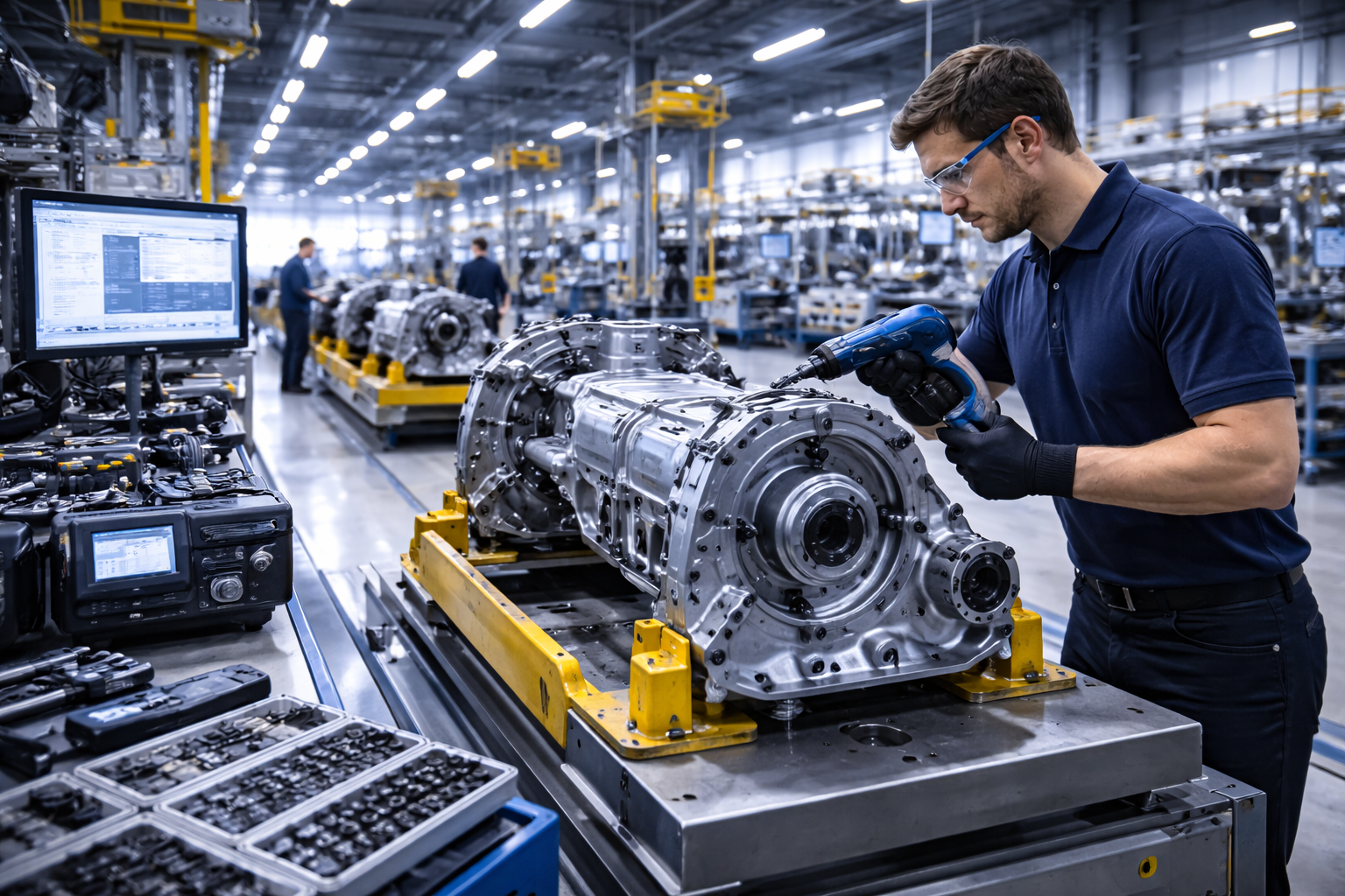 Industrial equipment assembly workflow board